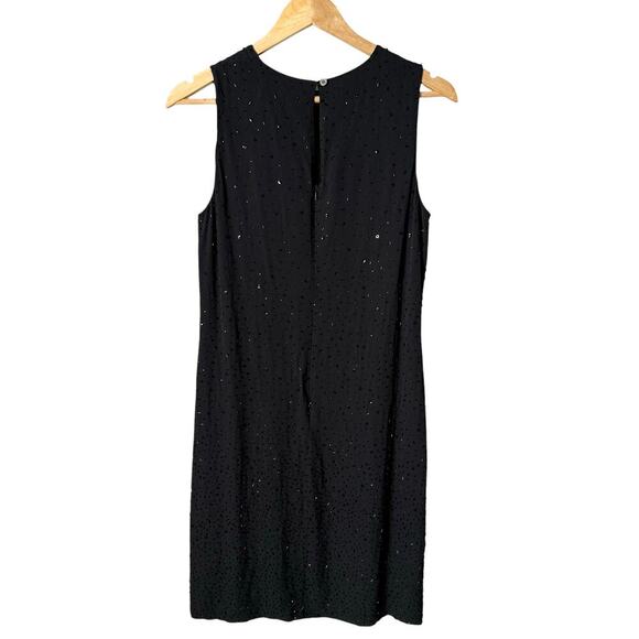 NWT The Works Saks Fifth Avenue Silk Beaded Sequin Cocktail Dress in Black, Sz 8 - Picture 7 of 9